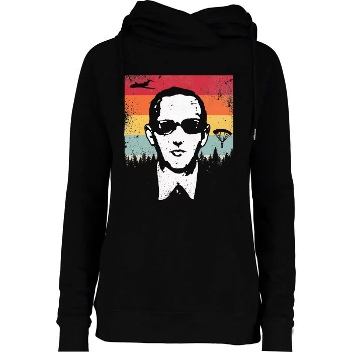 Db Cooper Lives Sketch Unsolved Mystery Urban Legend Rainbow Womens Funnel Neck Pullover Hood