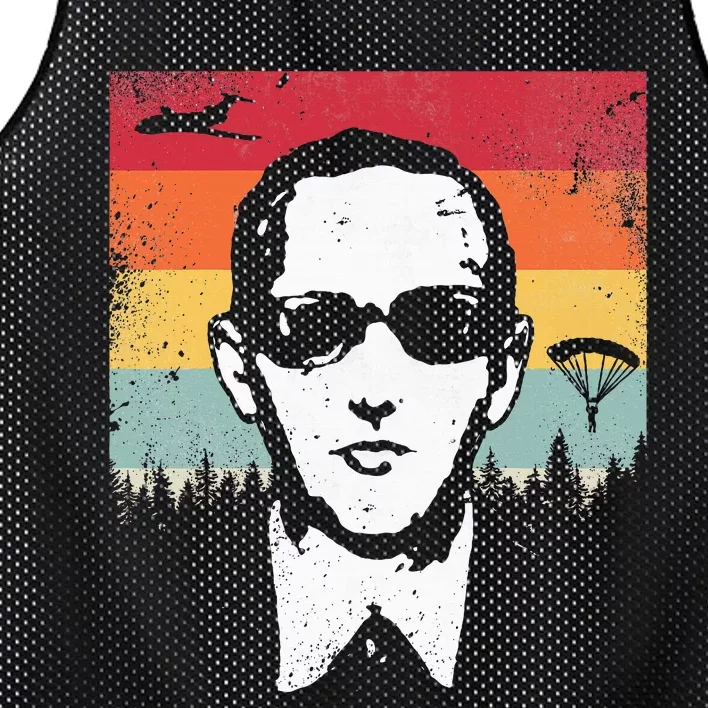 Db Cooper Lives Sketch Unsolved Mystery Urban Legend Rainbow Mesh Reversible Basketball Jersey Tank