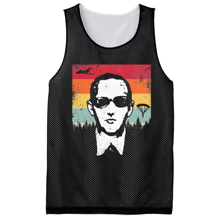 Db Cooper Lives Sketch Unsolved Mystery Urban Legend Rainbow Mesh Reversible Basketball Jersey Tank