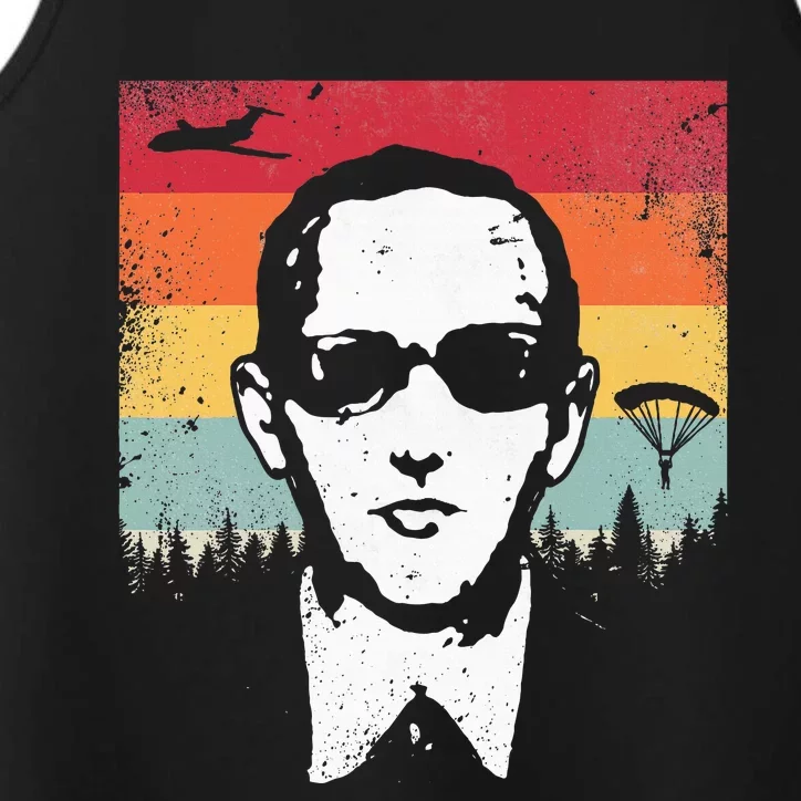 Db Cooper Lives Sketch Unsolved Mystery Urban Legend Rainbow Performance Tank