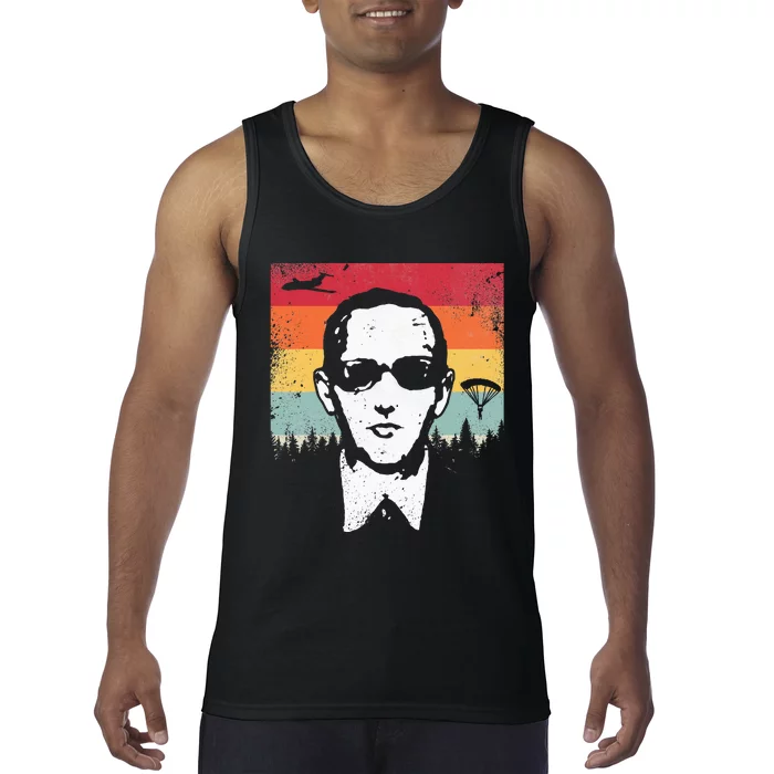 Db Cooper Lives Sketch Unsolved Mystery Urban Legend Rainbow Tank Top