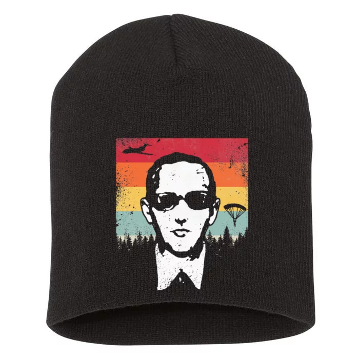 Db Cooper Lives Sketch Unsolved Mystery Urban Legend Rainbow Short Acrylic Beanie