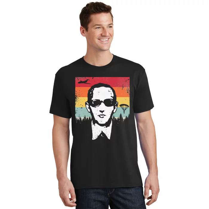 DB Cooper Lives Sketch Unsolved Mystery Urban Legend Rainbow T-Shirt