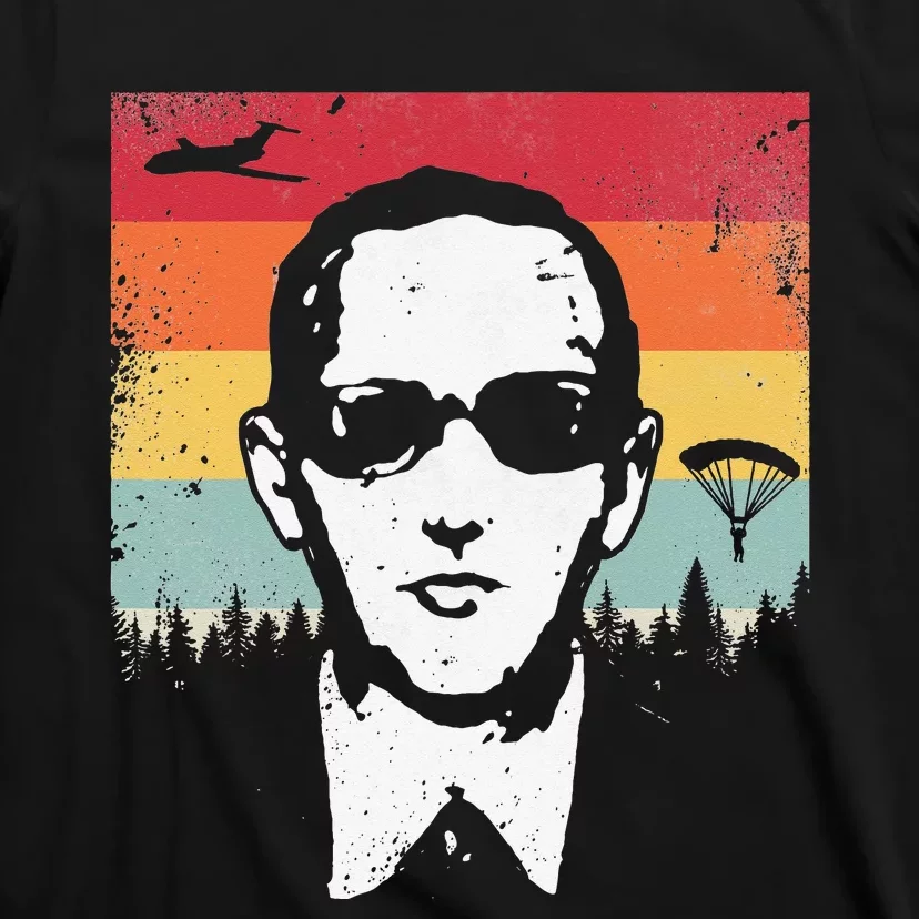 DB Cooper Lives Sketch Unsolved Mystery Urban Legend Rainbow T-Shirt