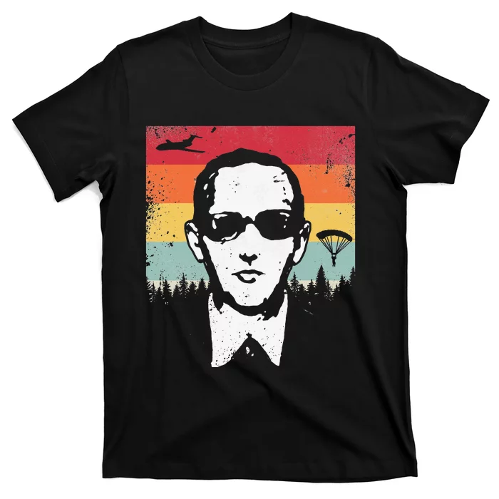 DB Cooper Lives Sketch Unsolved Mystery Urban Legend Rainbow T-Shirt