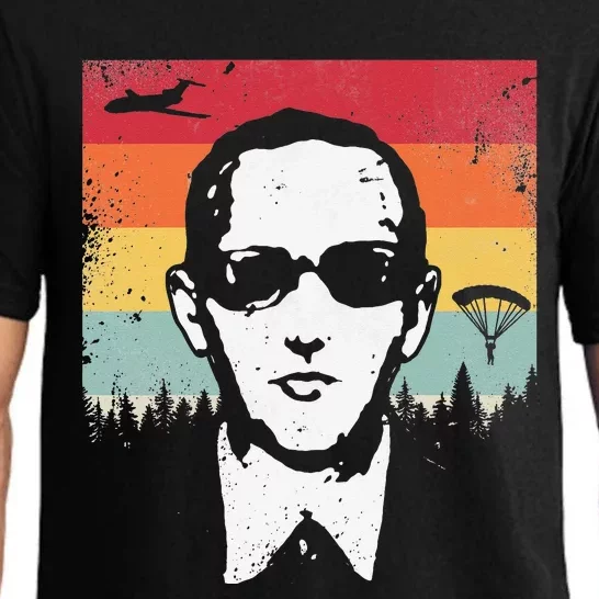 DB Cooper Lives Sketch Unsolved Mystery Urban Legend Rainbow Pajama Set