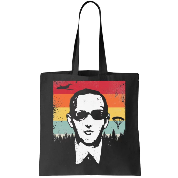 DB Cooper Lives Sketch Unsolved Mystery Urban Legend Rainbow Tote Bag