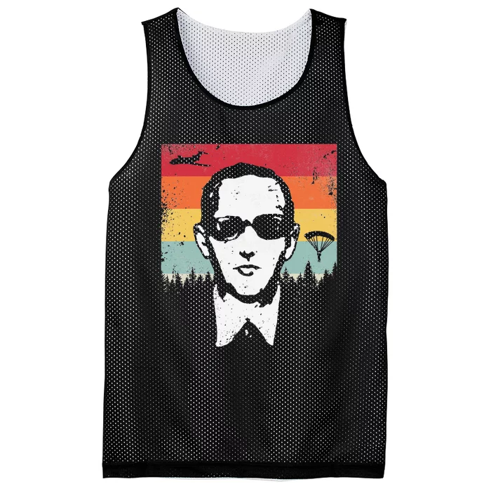 DB Cooper Lives Sketch Unsolved Mystery Urban Legend Rainbow Mesh Reversible Basketball Jersey Tank