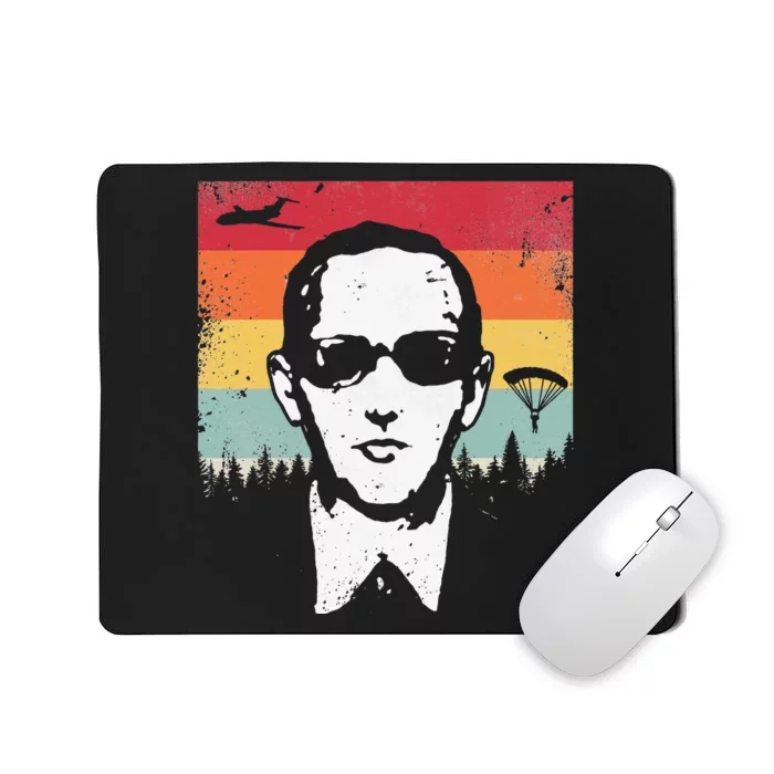 DB Cooper Lives Sketch Unsolved Mystery Urban Legend Rainbow Mousepad