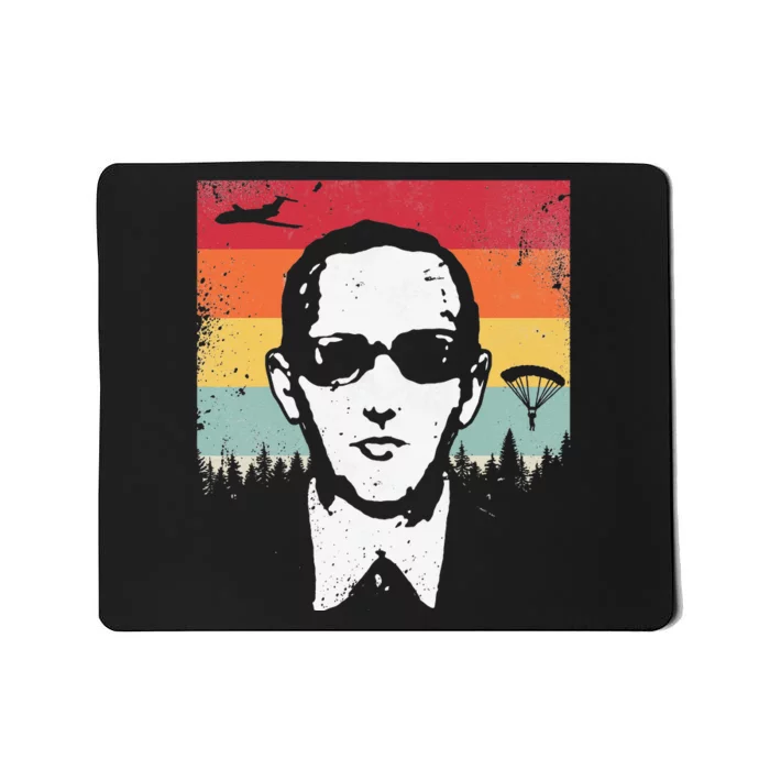 DB Cooper Lives Sketch Unsolved Mystery Urban Legend Rainbow Mousepad