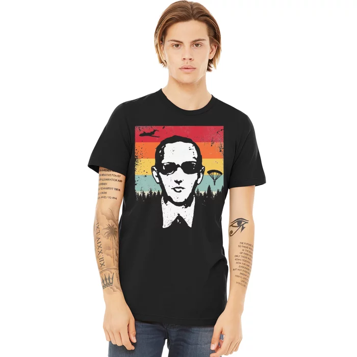 DB Cooper Lives Sketch Unsolved Mystery Urban Legend Rainbow Premium T-Shirt