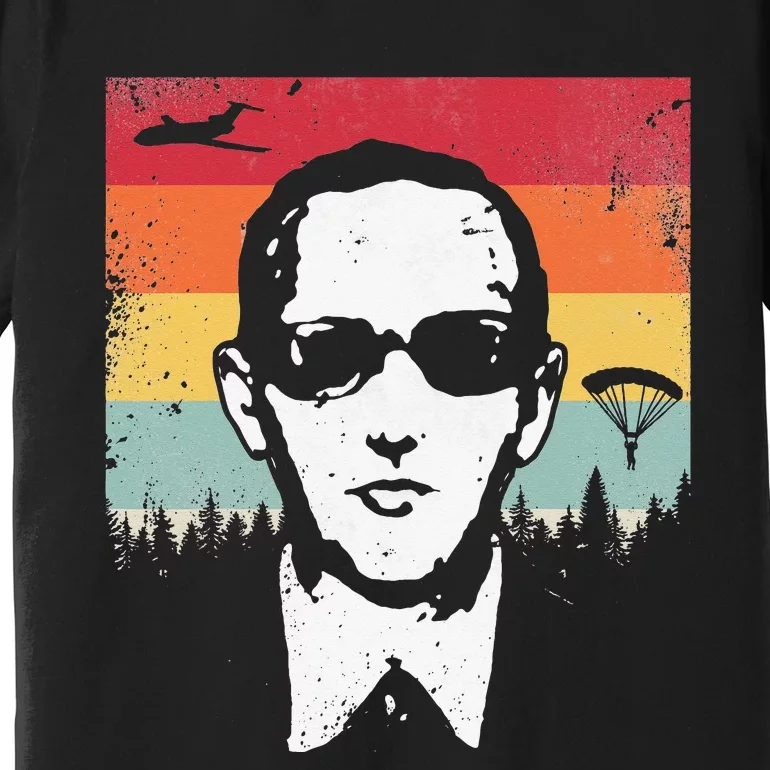 DB Cooper Lives Sketch Unsolved Mystery Urban Legend Rainbow Premium T-Shirt