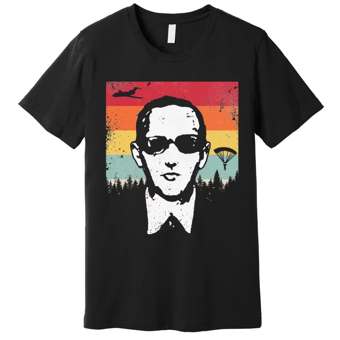 DB Cooper Lives Sketch Unsolved Mystery Urban Legend Rainbow Premium T-Shirt