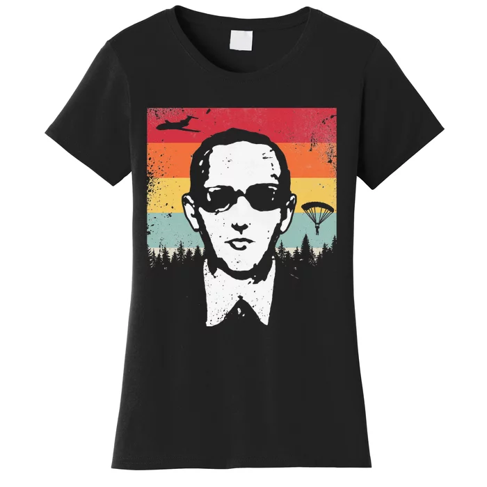 DB Cooper Lives Sketch Unsolved Mystery Urban Legend Rainbow Women's T-Shirt