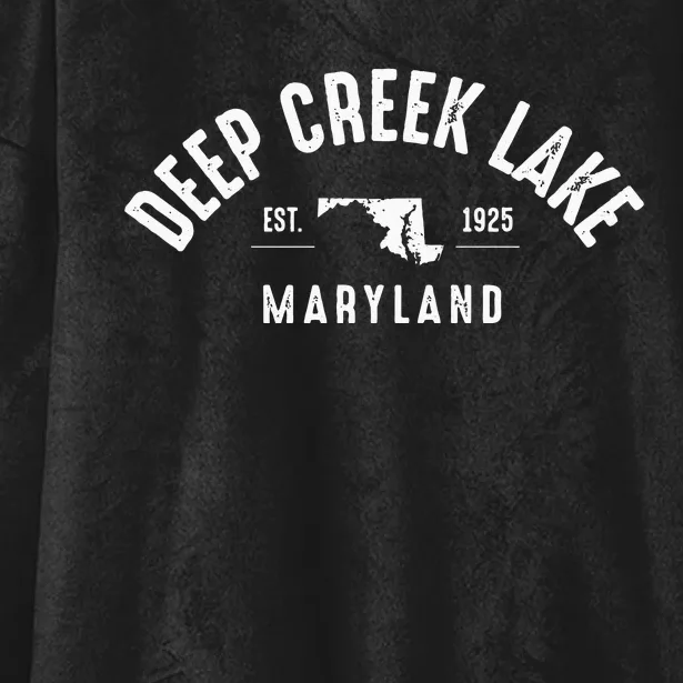 Deep Creek Lake Maryland Hooded Wearable Blanket