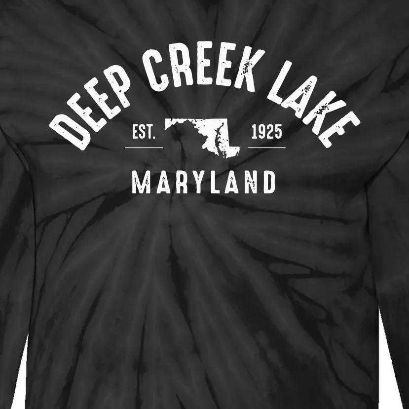 Deep Creek Lake Maryland Tie-Dye Long Sleeve Shirt