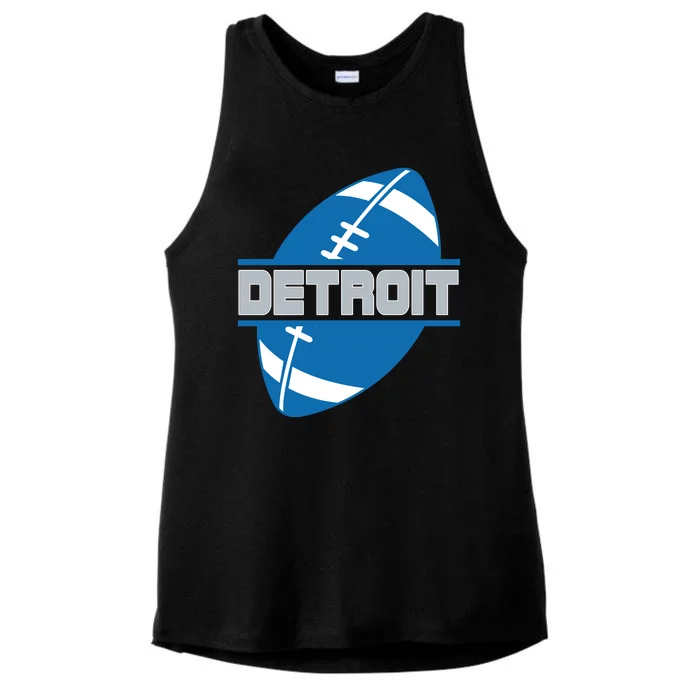 Detroit City Lions Sport Football Ladies Tri-Blend Wicking Tank