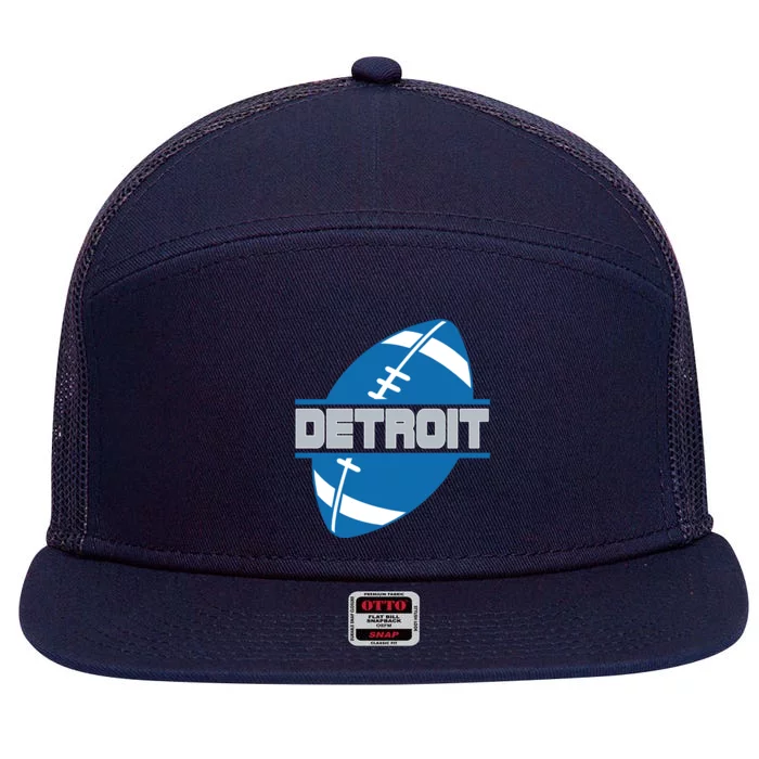 Detroit City Lions Sport Football 7 Panel Mesh Trucker Snapback Hat