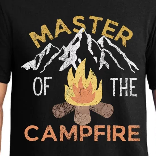 Distressed Camping Lovers Master Of The Campfire Pajama Set