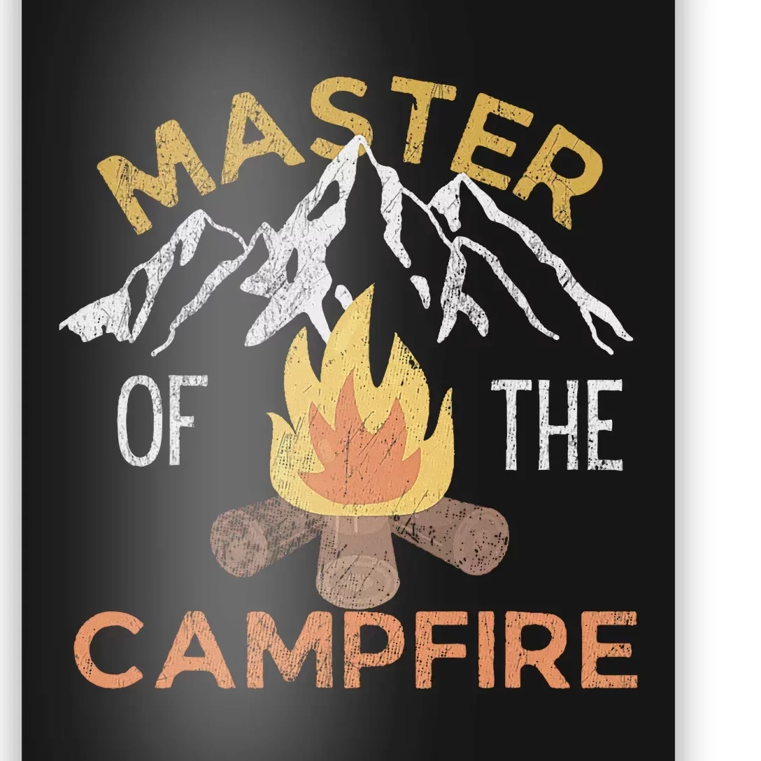 Distressed Camping Lovers Master Of The Campfire Poster