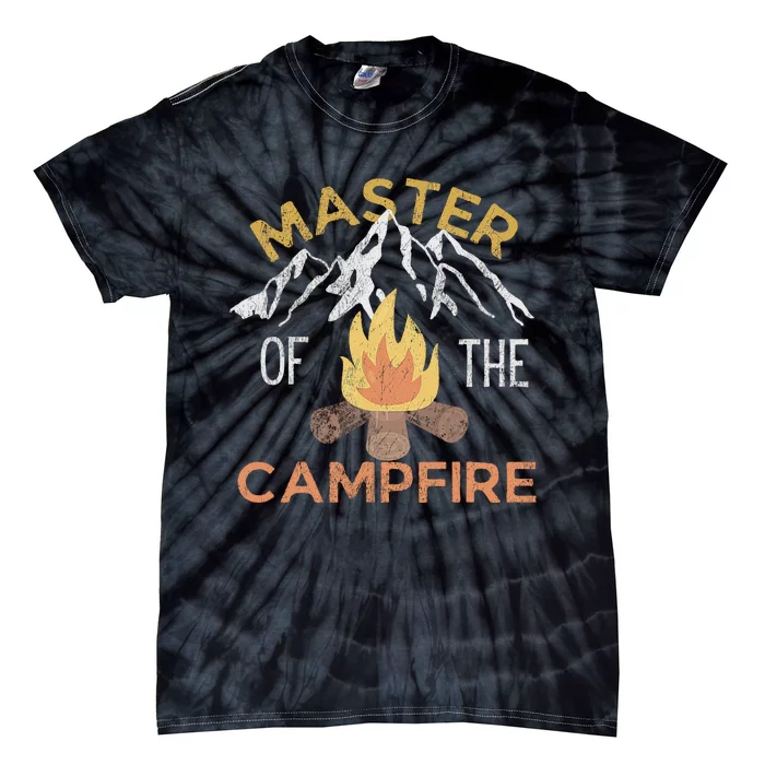 Distressed Camping Lovers Master Of The Campfire Tie-Dye T-Shirt