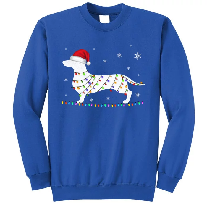 Dachshund Christmas Loves Led Gift Funny Gift Cute Dog Lovers Meaningful Gift Tall Sweatshirt