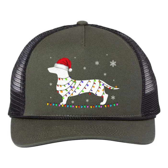 Dachshund Christmas Loves Led Gift Funny Gift Cute Dog Lovers Meaningful Gift Retro Rope Trucker Hat Cap