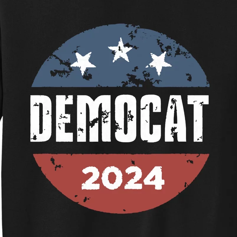 Democat Cat Lover Kamala Harris For President 2024 Tall Sweatshirt