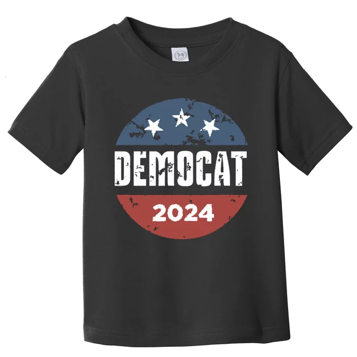 Democat Cat Lover Kamala Harris For President 2024 Toddler T-Shirt