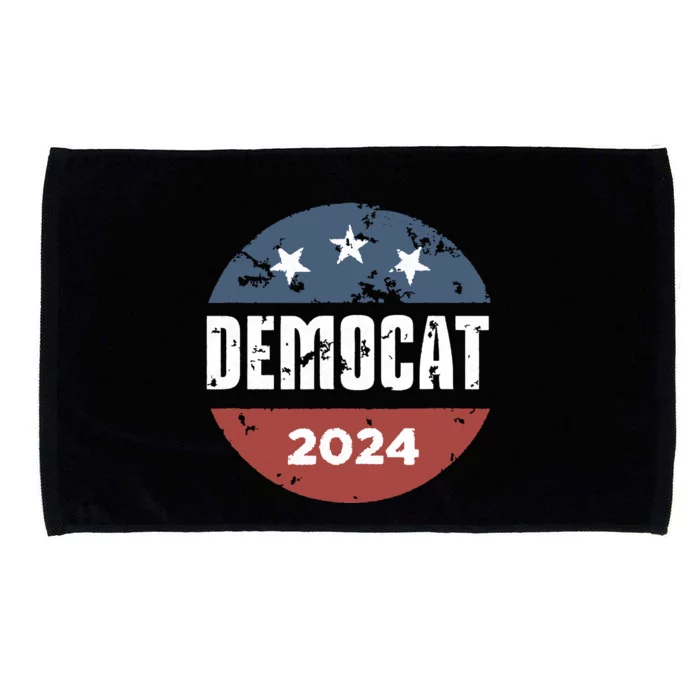 Democat Cat Lover Kamala Harris For President 2024 Microfiber Hand Towel