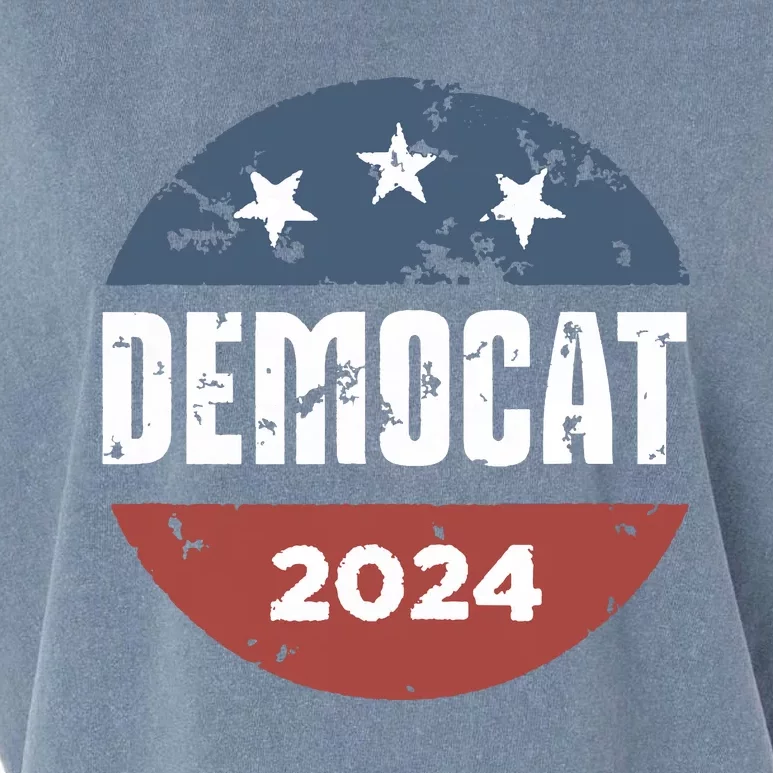 Democat Cat Lover Kamala Harris For President 2024 Garment-Dyed Women's Muscle Tee