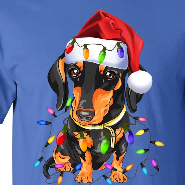 Dachshund Christmas Loves Led Gift Funny Gift Cute Dog Lovers Gift Tall T-Shirt