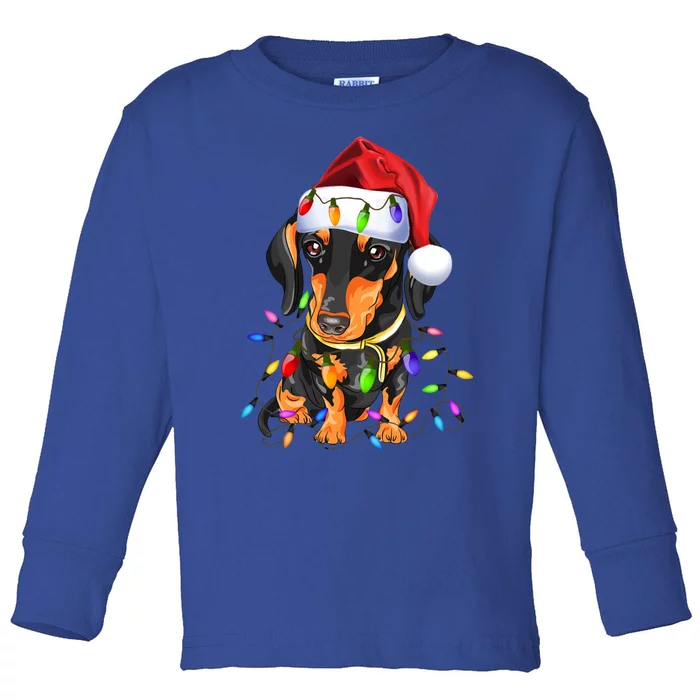 Dachshund Christmas Loves Led Gift Funny Gift Cute Dog Lovers Gift Toddler Long Sleeve Shirt