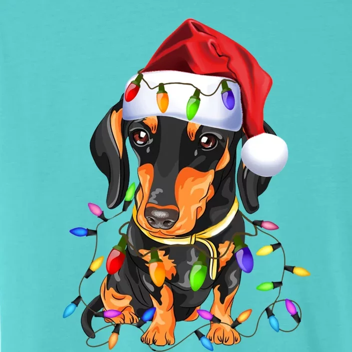 Dachshund Christmas Loves Led Gift Funny Gift Cute Dog Lovers Gift ChromaSoft Performance T-Shirt