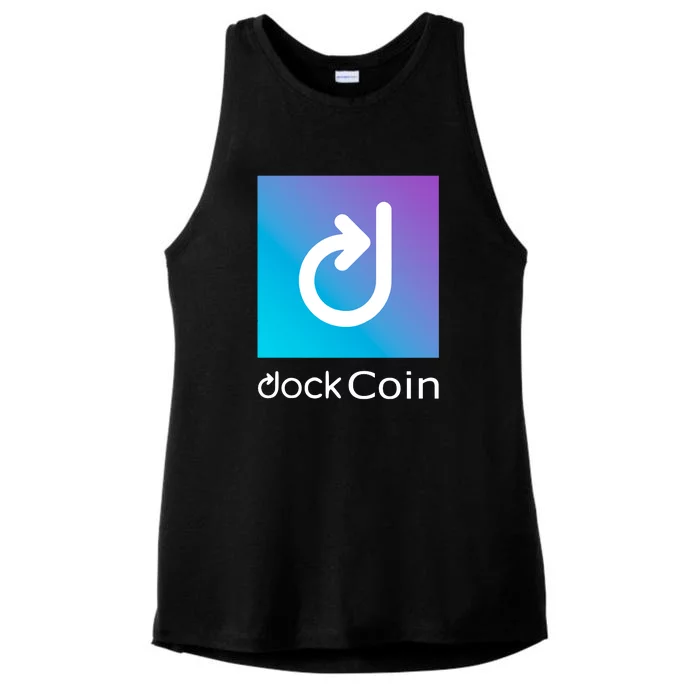 Dock Coin Logo Ladies Tri-Blend Wicking Tank