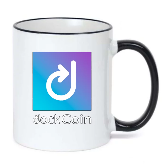 Dock Coin Logo Black Color Changing Mug