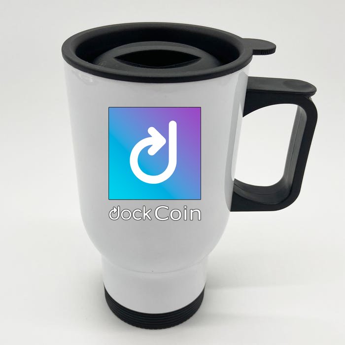 Dock Coin Logo Front & Back Stainless Steel Travel Mug