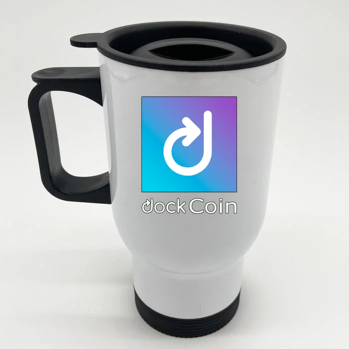 Dock Coin Logo Front & Back Stainless Steel Travel Mug