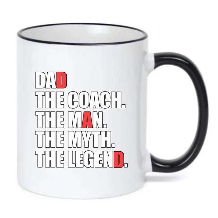 Dad Coach Myth Legend Gift Black Color Changing Mug