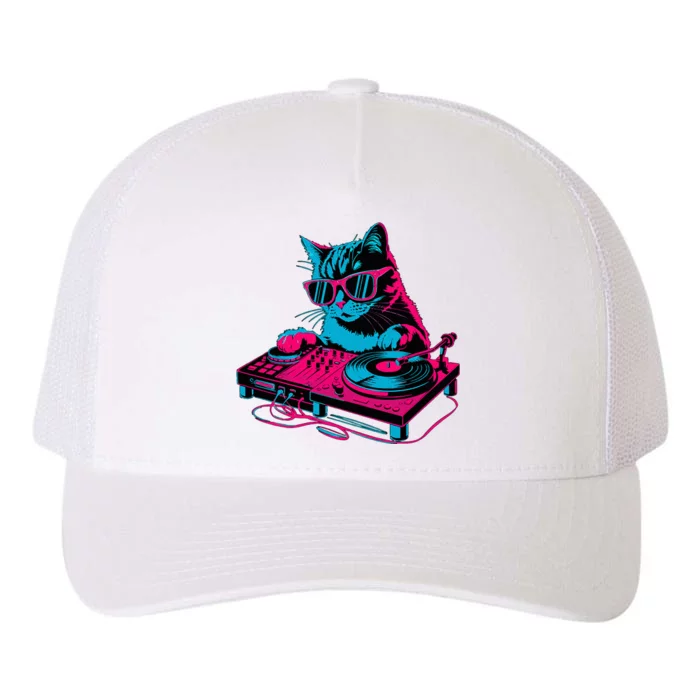 Dj Cat Music Yupoong Adult 5-Panel Trucker Hat