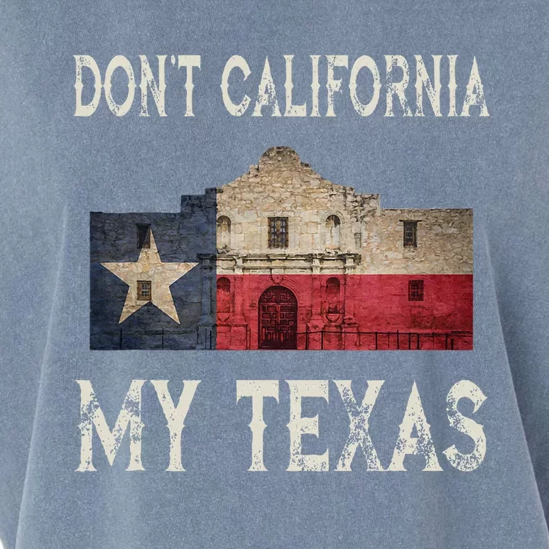 DonT California My Texas Alamo Lone Star State Flag Garment-Dyed Women's Muscle Tee