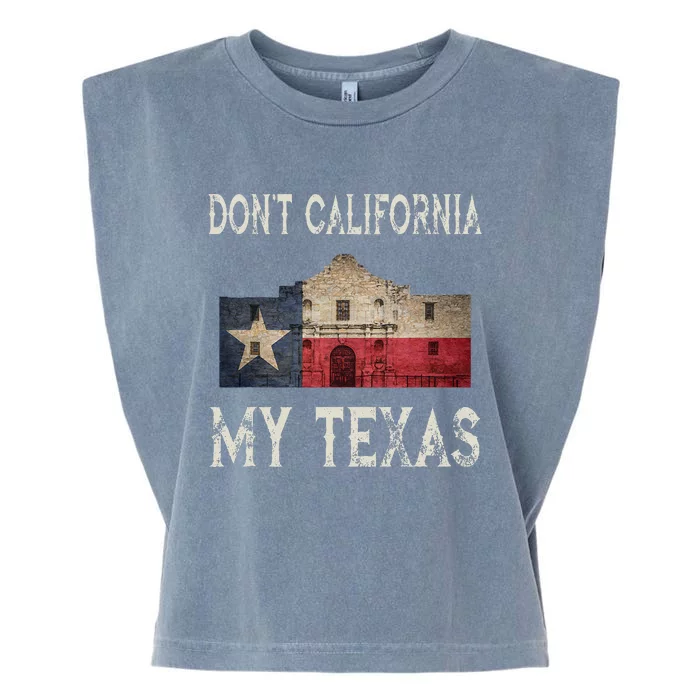 DonT California My Texas Alamo Lone Star State Flag Garment-Dyed Women's Muscle Tee