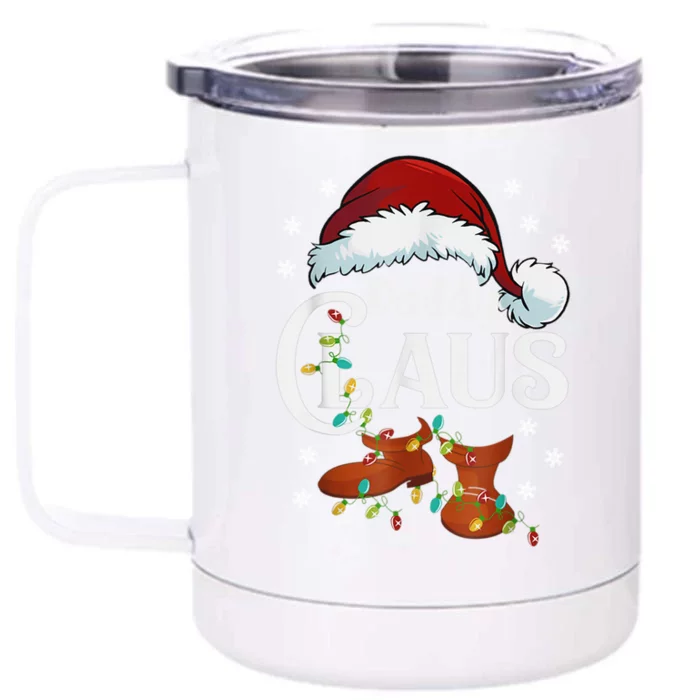 Daddy Claus Matching Family Christmas Pajamas Xmas Santa Co Cool Gift Front & Back 12oz Stainless Steel Tumbler Cup