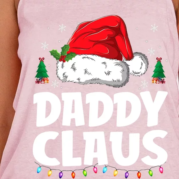 Daddy Claus Matching Group Xmas Family Christmas Pajama Cool Gift Women's Knotted Racerback Tank