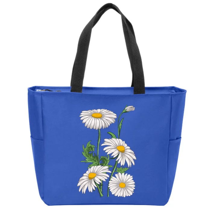 Daisies Chamomile Marguerites Bouquet Vintage Daisy Flower Funny Gift Zip Tote Bag