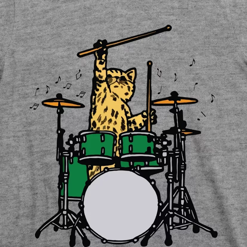 Drummer Cat Music Lover Musician Playing The Drums T-Shirt