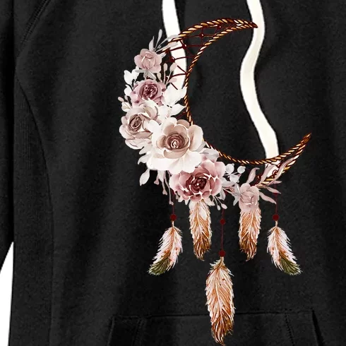 Dream Catcher Moon & Stars Boho Graphic Women's Fleece Hoodie