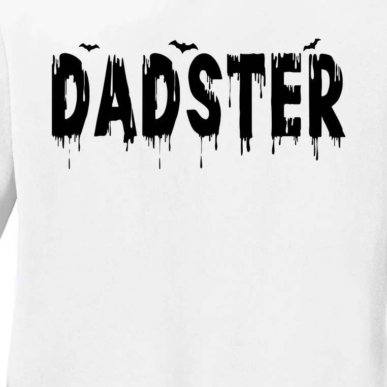 Dadster Couple Matching Family Mom Dad Halloween Party Ladies Long Sleeve Shirt