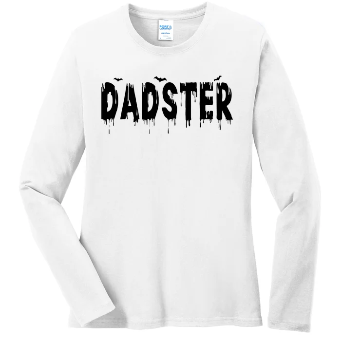 Dadster Couple Matching Family Mom Dad Halloween Party Ladies Long Sleeve Shirt