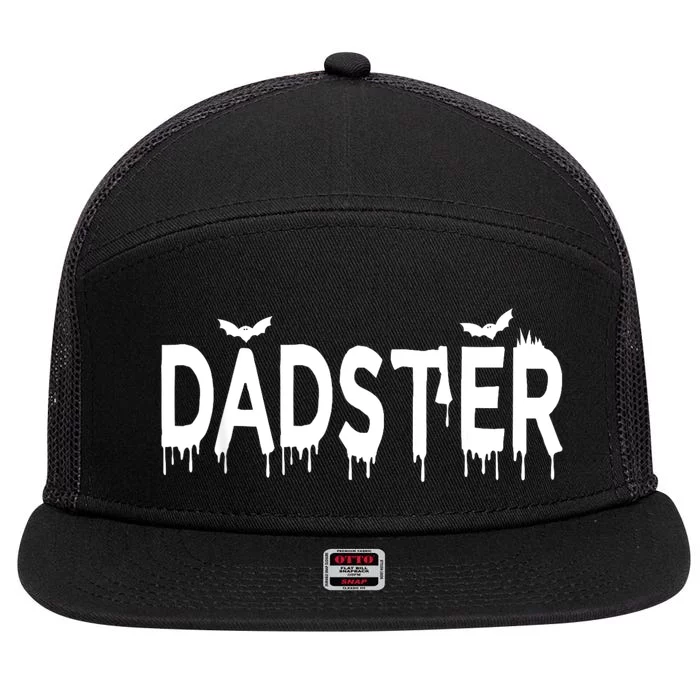 Dadster Couple Matching Family Mom Dad Halloween Party 7 Panel Mesh Trucker Snapback Hat